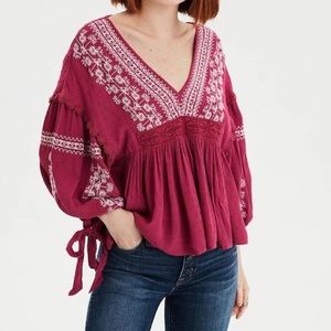 American Eagle Peasant Top